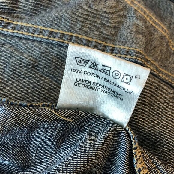 The Classic Members Womens Denim Jacket Retro Trucker Dark Wash Cotton 38 US M - Picture 4 of 5